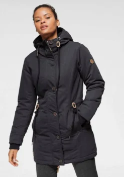 KangaROOS Winterjacke mit großen Knöpfen und dicker Kordel - NEUE KOLLEKTION Schwarz, Marine