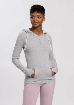 KangaROOS Kapuzenshirt Kapuze kontrastfarben gefüttert Marine, Offwhite, Hellgrau-meliert, Schwarz