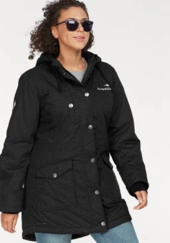 KangaROOS Funktionsparka im modischen Pünktchen-Print Bordeaux-mauve-gepunktet, Marine-weiß-gepunktet, Khaki-grau-gepunktet, Schwarz-weiß-gepunktet -KANGAROOS Verkäufe 27423210