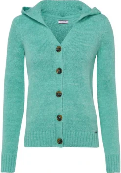 KangaROOS Kapuzenstrickjacke mit Eingrifftaschen in der Seitennaht - NEUE KOLLEKTION Türkis, Grau-meliert -KANGAROOS Verkäufe 2dae522f 98f1 55bd bf3e aa496330f434