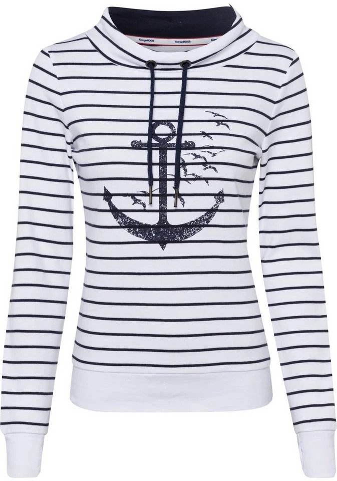 KangaROOS Sweatshirt mit sportlichem Stehkragen und maritimen Druck - NEUE KOLLEKTION 7 KangaROOS Sweatshirt mit sportlichem Stehkragen und maritimen Druck - NEUE KOLLEKTION – Bild 5