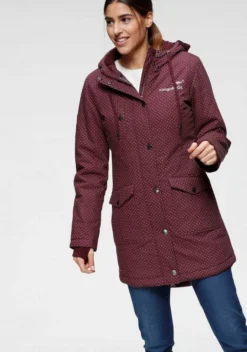 KangaROOS Funktionsparka im modischen Pünktchen-Print Bordeaux-mauve-gepunktet, Marine-weiß-gepunktet, Khaki-grau-gepunktet, Schwarz-weiß-gepunktet -KANGAROOS Verkäufe de241113 c0cb 54cf 9dfa 4c60498e6c2a