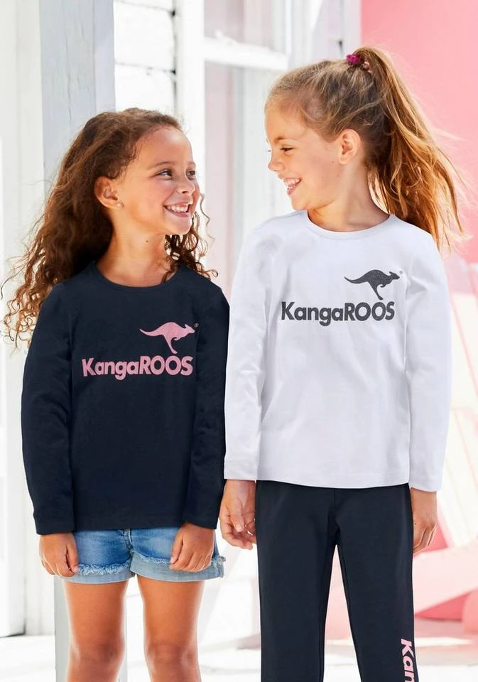 KangaROOS Langarmshirt (Packung, 2-tlg) mit Glitzerdruck 9 KangaROOS Langarmshirt (Packung, 2-tlg) mit Glitzerdruck – Bild 7
