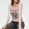KangaROOS Longsleeve mit Marine Look Front-Print Rosa-weiß-gestreift, Hellgrau-weiß-gestreift, Weiß-marine-gestreift -KANGAROOS Verkäufe e29ce151 aba2 5aa2 a580 166134c07ef2