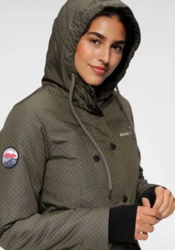 KangaROOS Funktionsparka im modischen Pünktchen-Print Bordeaux-mauve-gepunktet, Marine-weiß-gepunktet, Khaki-grau-gepunktet, Schwarz-weiß-gepunktet -KANGAROOS Verkäufe f12633b3 1ac6 5142 bbb5 52187006f73f